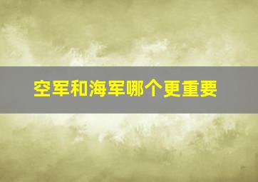 空军和海军哪个更重要