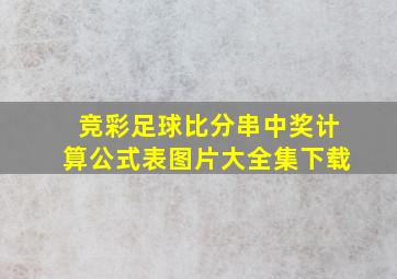 竞彩足球比分串中奖计算公式表图片大全集下载