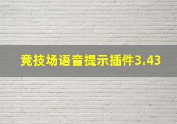 竞技场语音提示插件3.43