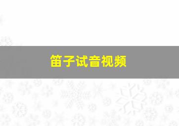 笛子试音视频