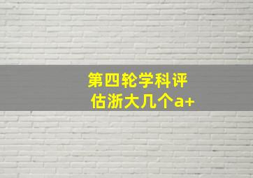 第四轮学科评估浙大几个a+