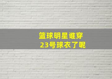 篮球明星谁穿23号球衣了呢