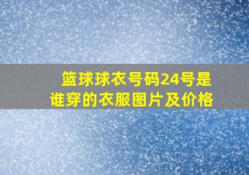 篮球球衣号码24号是谁穿的衣服图片及价格