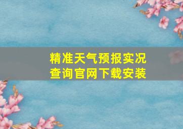 精准天气预报实况查询官网下载安装