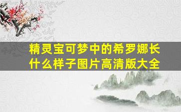 精灵宝可梦中的希罗娜长什么样子图片高清版大全