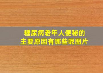 糖尿病老年人便秘的主要原因有哪些呢图片