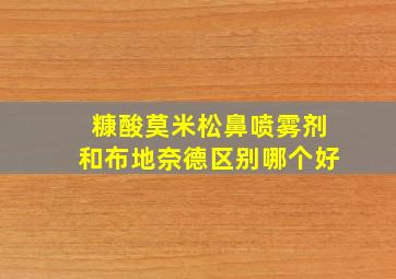 糠酸莫米松鼻喷雾剂和布地奈德区别哪个好