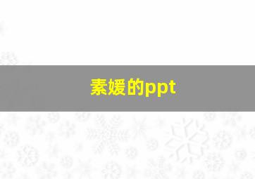 素媛的ppt