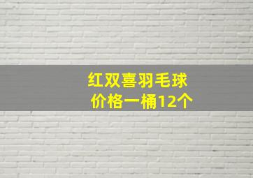 红双喜羽毛球价格一桶12个