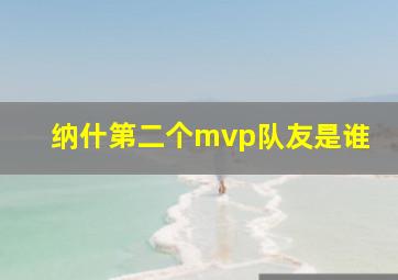 纳什第二个mvp队友是谁