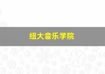 纽大音乐学院