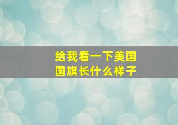 给我看一下美国国旗长什么样子