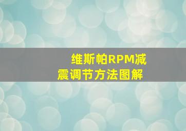 维斯帕RPM减震调节方法图解