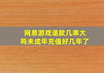 网易游戏退款几率大吗未成年充值好几年了