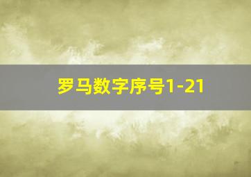 罗马数字序号1-21