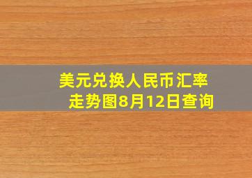 美元兑换人民币汇率走势图8月12日查询