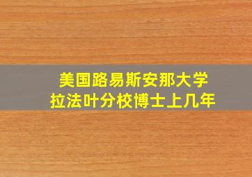 美国路易斯安那大学拉法叶分校博士上几年