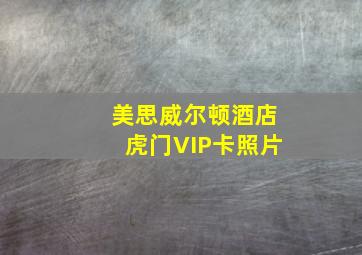 美思威尔顿酒店虎门VIP卡照片