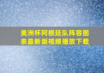 美洲杯阿根廷队阵容图表最新版视频播放下载