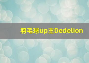 羽毛球up主Dedelion