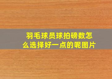 羽毛球员球拍磅数怎么选择好一点的呢图片