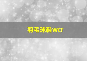 羽毛球鞋wcr