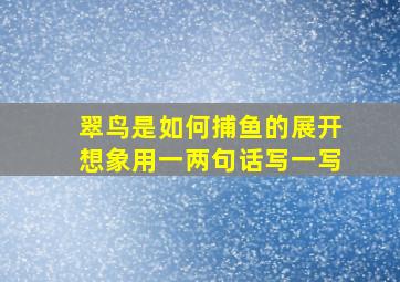 翠鸟是如何捕鱼的展开想象用一两句话写一写