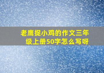 老鹰捉小鸡的作文三年级上册50字怎么写呀