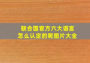 联合国官方六大语言怎么认定的呢图片大全