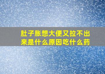 肚子胀想大便又拉不出来是什么原因吃什么药