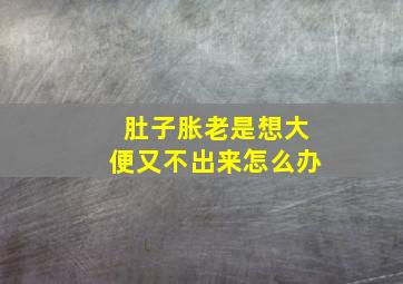 肚子胀老是想大便又不出来怎么办