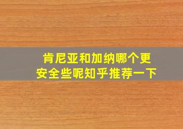 肯尼亚和加纳哪个更安全些呢知乎推荐一下