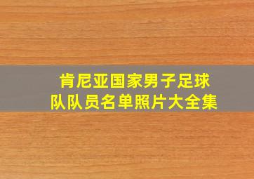 肯尼亚国家男子足球队队员名单照片大全集