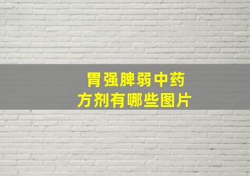 胃强脾弱中药方剂有哪些图片