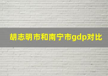 胡志明市和南宁市gdp对比