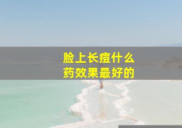 脸上长痘什么药效果最好的