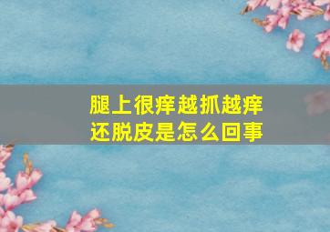 腿上很痒越抓越痒还脱皮是怎么回事