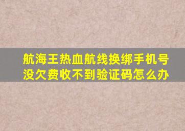 航海王热血航线换绑手机号没欠费收不到验证码怎么办