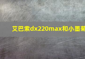 艾巴索dx220max和小墨菊