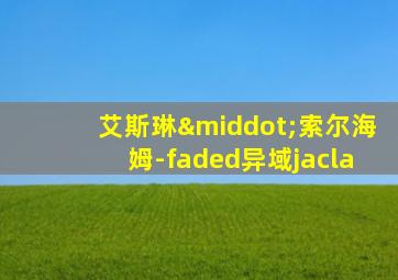 艾斯琳·索尔海姆-faded异域jacla