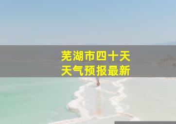 芜湖市四十天天气预报最新