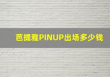 芭提雅PINUP出场多少钱