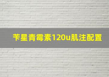 苄星青霉素120u肌注配置