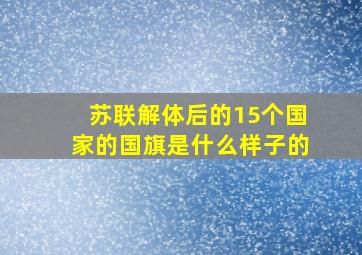 苏联解体后的15个国家的国旗是什么样子的