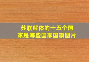 苏联解体的十五个国家是哪些国家国旗图片