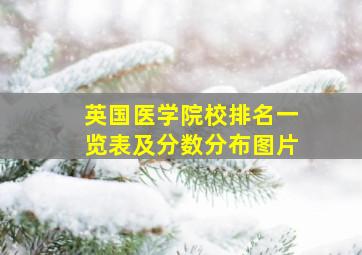 英国医学院校排名一览表及分数分布图片