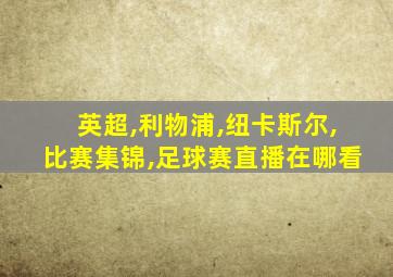 英超,利物浦,纽卡斯尔,比赛集锦,足球赛直播在哪看