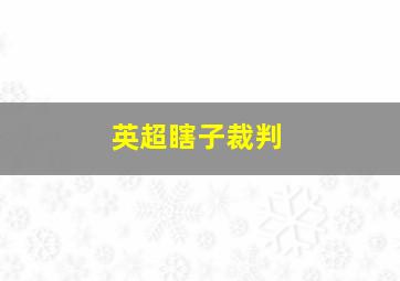 英超瞎子裁判