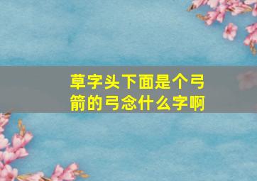 草字头下面是个弓箭的弓念什么字啊