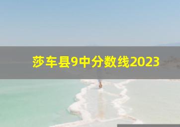 莎车县9中分数线2023